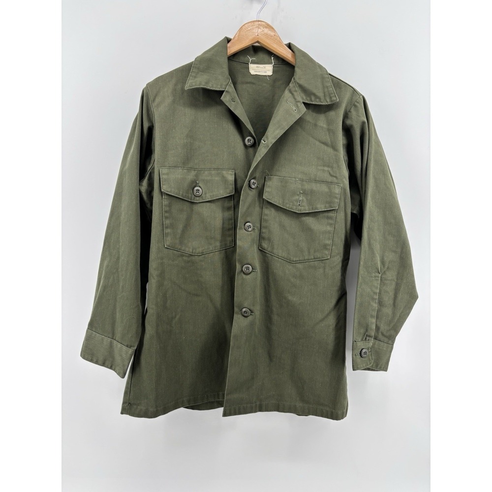 OG 507 Military Durable Press Utility Vintage Vietnam Man's Shirt Clean Worn